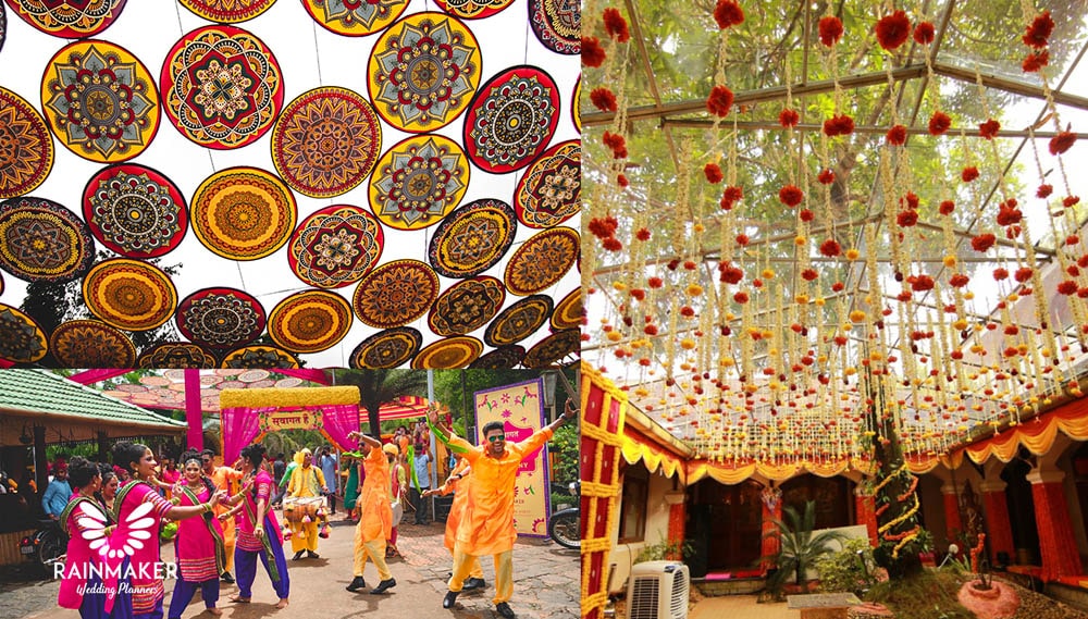 6 Best  Haldi Decorations and Ceremony Ideas from Rainmaker Weddings.